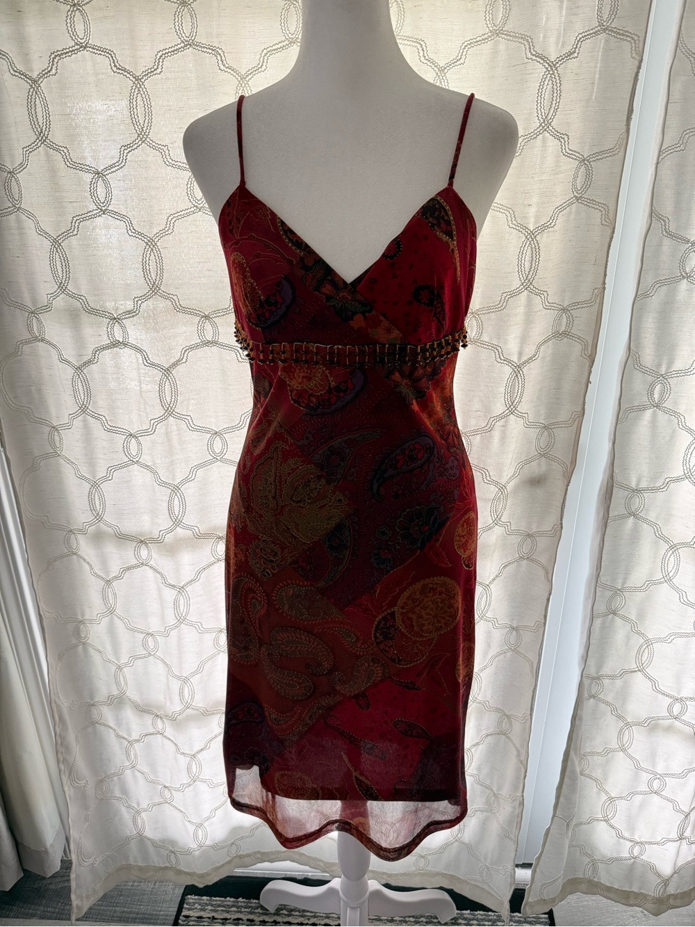 Y2K paisley print dress
